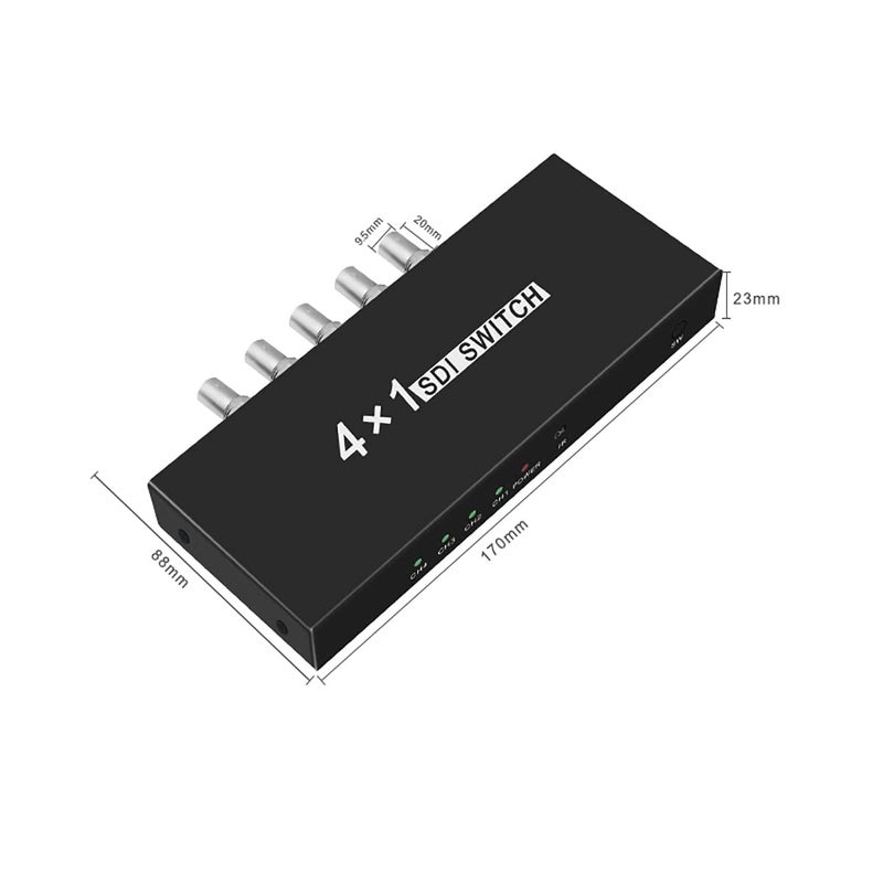 HDSUNWSTD SDI 4x1 Switch 4 Channels SDI Signal to A SDI Signal Channel Support Full-HD SDI Signal Input and Output - Image 4